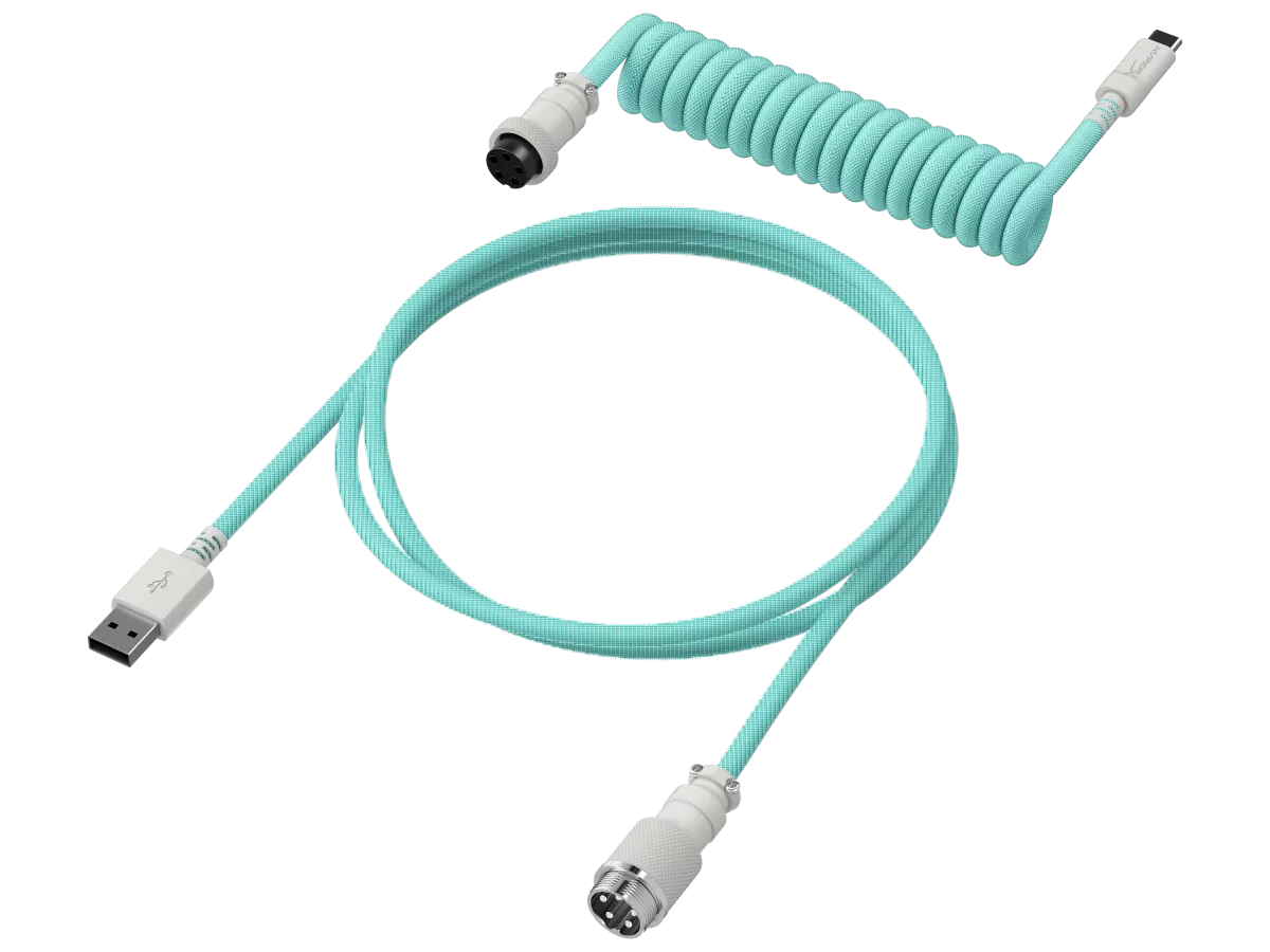 HyperX HyperX USB-C Coiled Cable Light Green White - 製品詳細