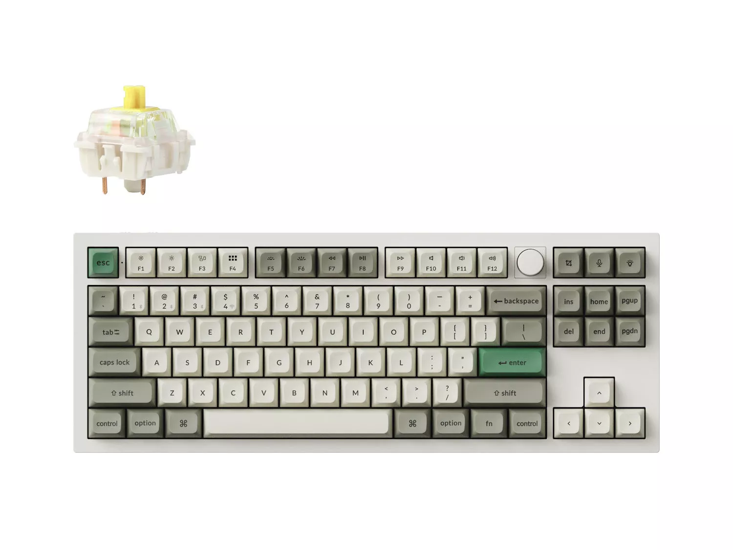 Keychron Q0 Max シェルホワイト バナナ軸 テンキー Q0 Max(バナナ軸