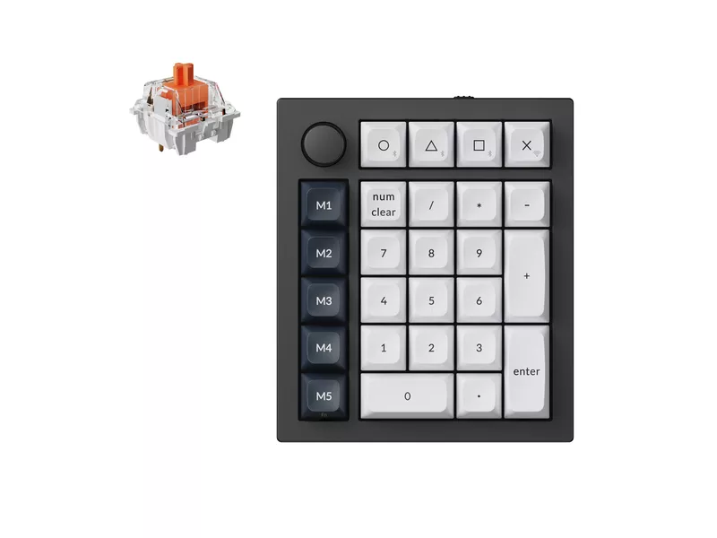 Keychron Q0 Max QMK ワイヤレスカスタム・テンキー - 組み立て済み / カーボンブラック / 静音 スイッチ(ホットスワップ)赤軸の商品メイン画像