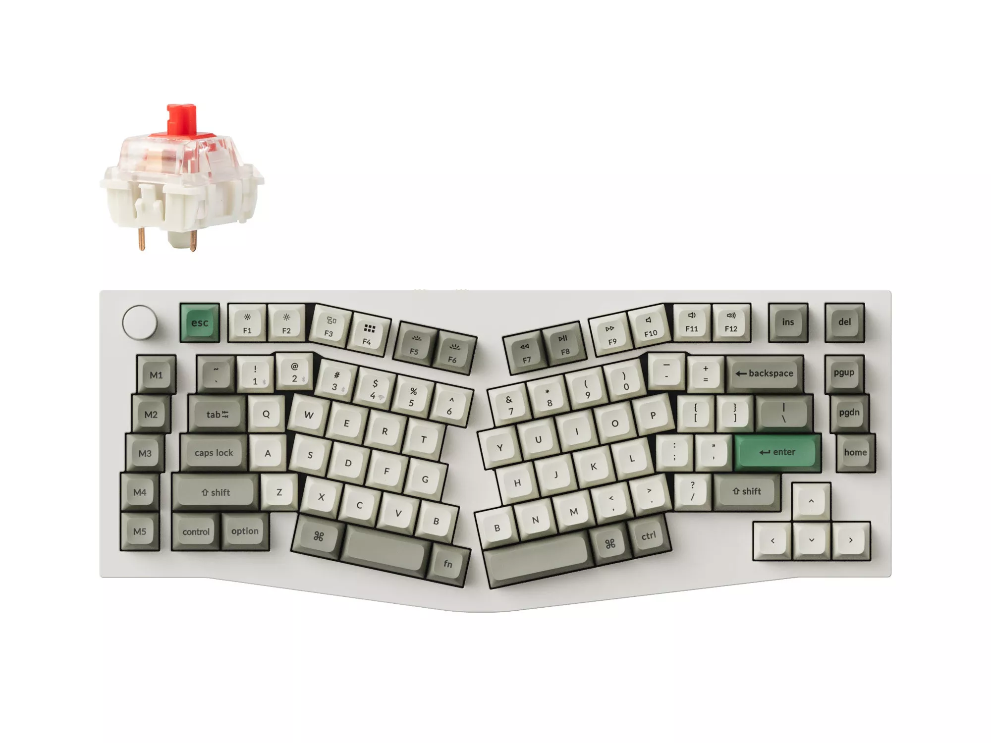 US Keychron Q8 Alice配列メカニカルゲーミングキーボード　有線 Keychron Q8 Pro（アリスレイアウト）QMKカスタムメカニカル