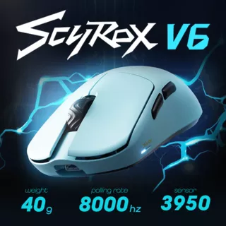 scyrox v6 ブルー SCYROX V6 Blue ゲーミングマウス 8000hz 重量40g 左右対称