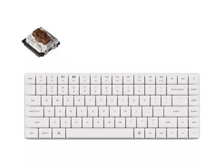 keychron K2 HE US配列キーボード ホワイト（天然木の温もりと磁気 