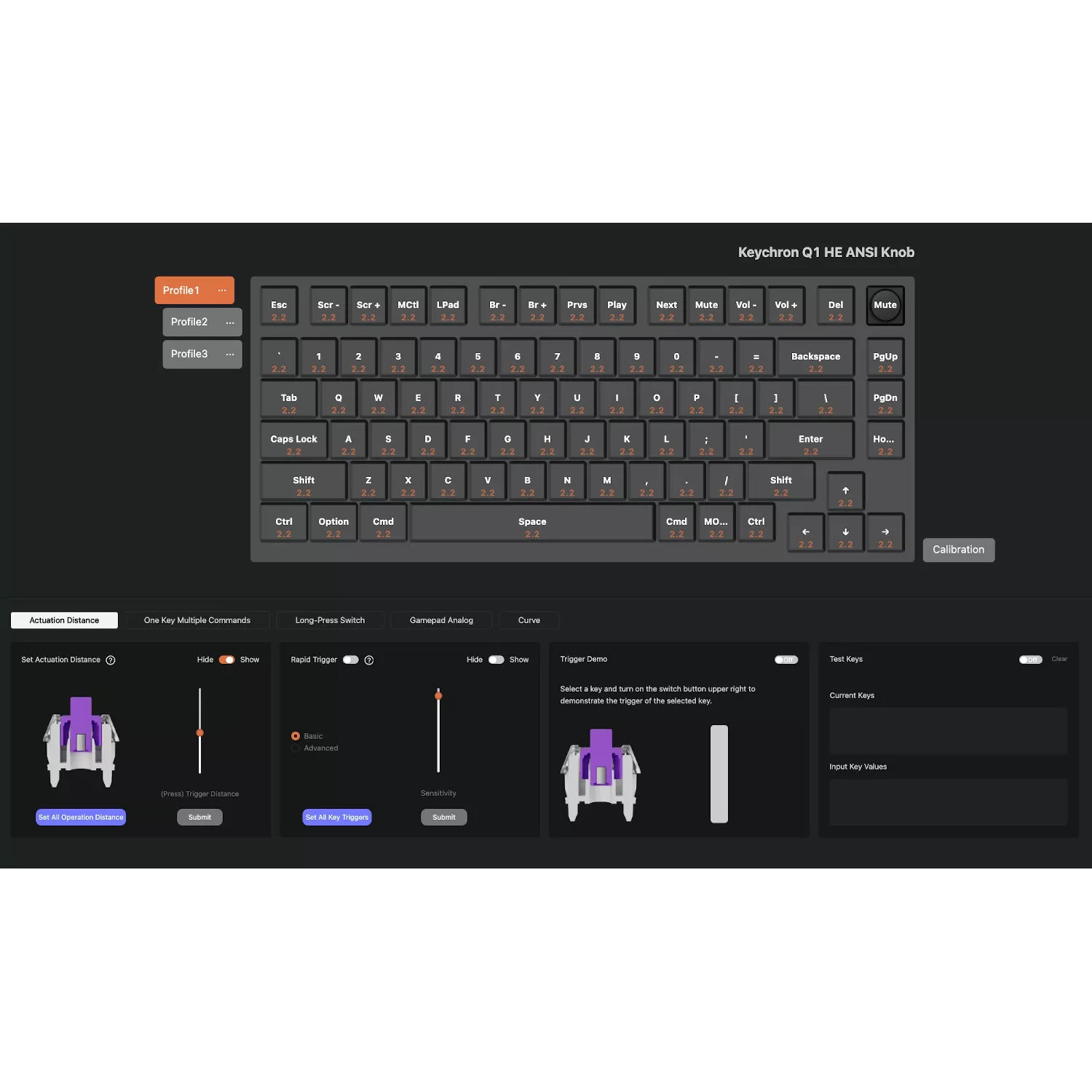 Q1 HE マグネットスイッチ搭載 QMKワイヤレス・カスタムメカニカルキーボード - RGB - US配列(テンキーレス)- シェルホワイト / Gateron Nebula(ホットスワップ)のサムネイル(6)
