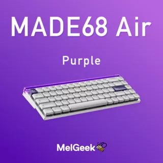 MelGeek MADE68 AIR ラピッドトリガーホワイト/パープル MADE68 AIR Low-profile Magnetic Switch Gaming Keyboard