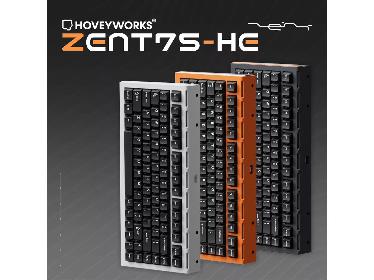【新品未開封】HOVEY WORKS ZENT75-HE グレー HOVEY WORKS ZENT75-HE【ゲーミングキーボード】