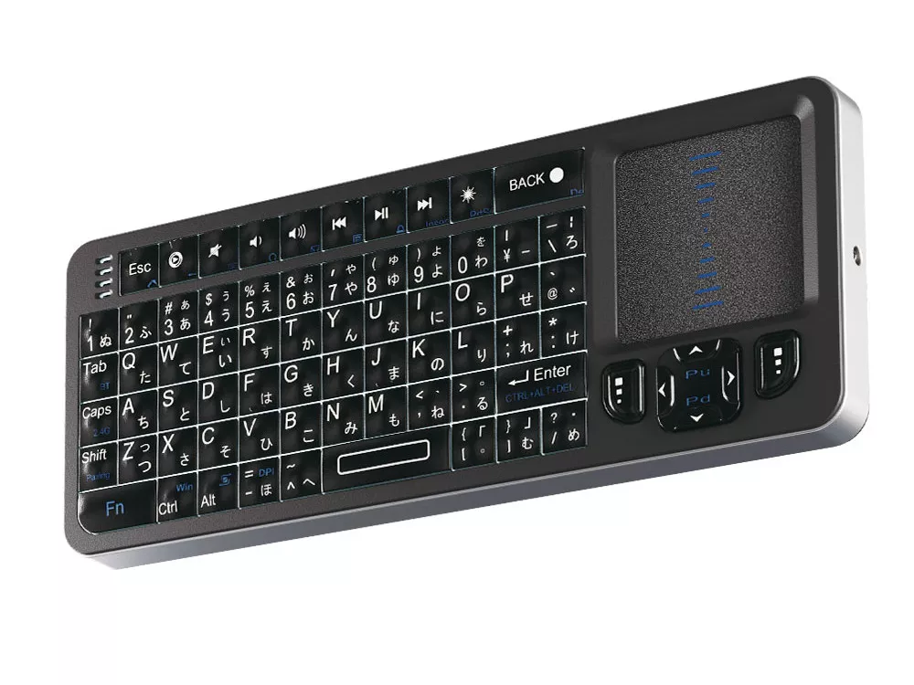 大型モニター 日本語キーボード リモコン付き AREA エアリア SUPER・MULTI KEYBOARD [SD-PKB-24BT] 学習リモコン機能