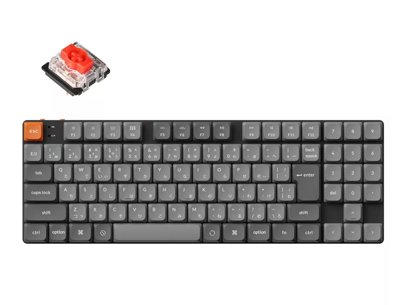 K13 Max QMK/VIA ワイヤレス カスタム・メカニカルKB - RGB - JIS配列(テンキー付 / 80%) / Gateronロープロファイル2.0メカニカルスイッチ(ホットスワップ) / PBTダブルショットキーキャップ赤軸の商品メイン画像