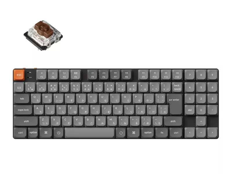K13 Max QMK/VIA ワイヤレス カスタム・メカニカルKB - RGB - JIS配列(テンキー付 / 80%) / Gateronロープロファイル2.0メカニカルスイッチ(ホットスワップ)茶軸 / PBTダブルショットキーキャップの商品メイン画像