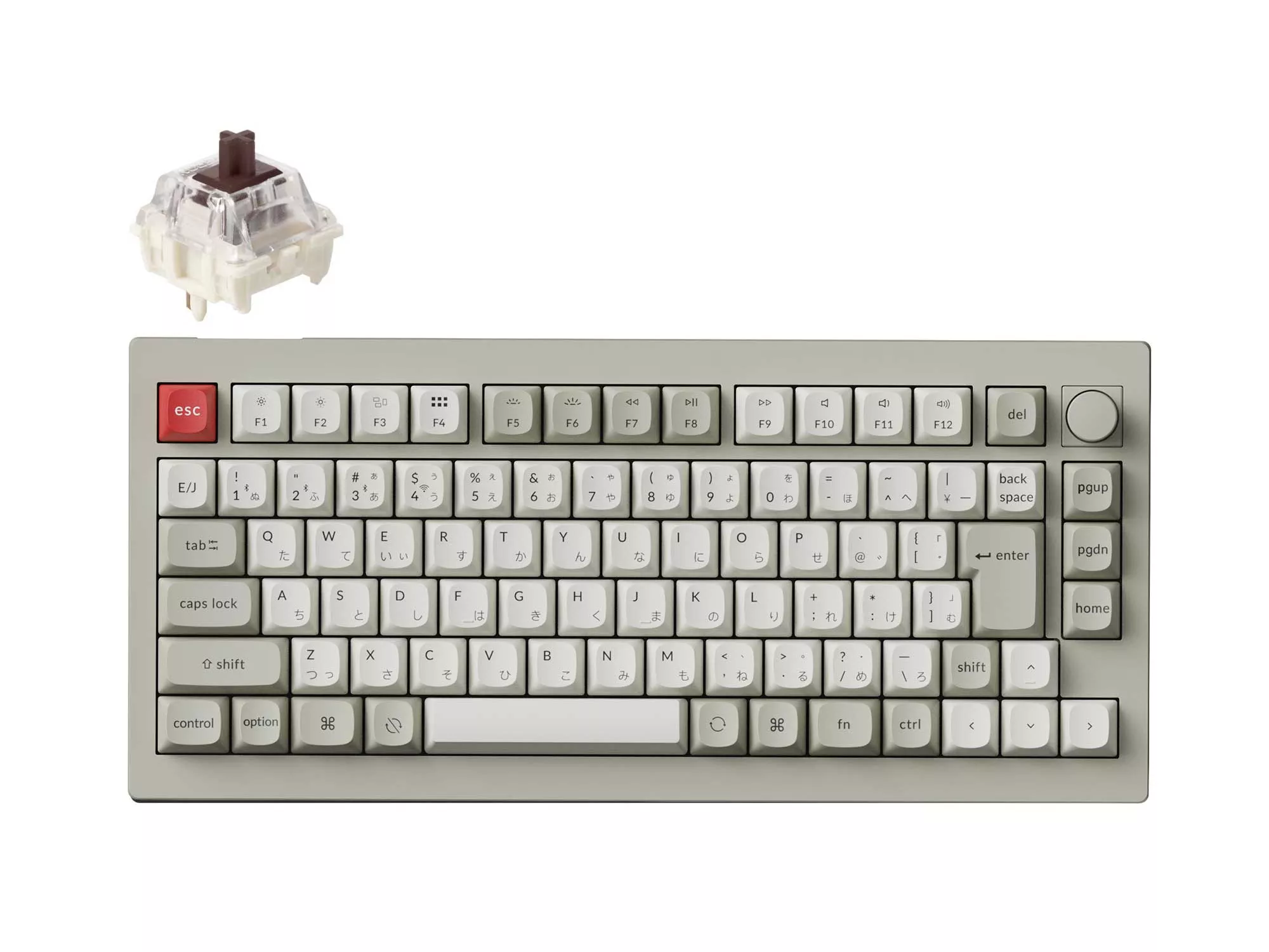 keychron k1 日本語 jisRGBメカニカルキーボード タクタイル茶軸 Keychron K1 ワイヤレス・メカニカルキーボード （テンキーレス