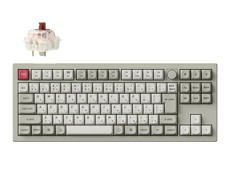 V3 MAX QMK ワイヤレスカスタム・メカニカルキーボード - RGB - JIS配列(テンキーレス)- レトロカラー / Gateron Jupiter スイッチ(ホットスワップ)茶軸の商品メイン画像