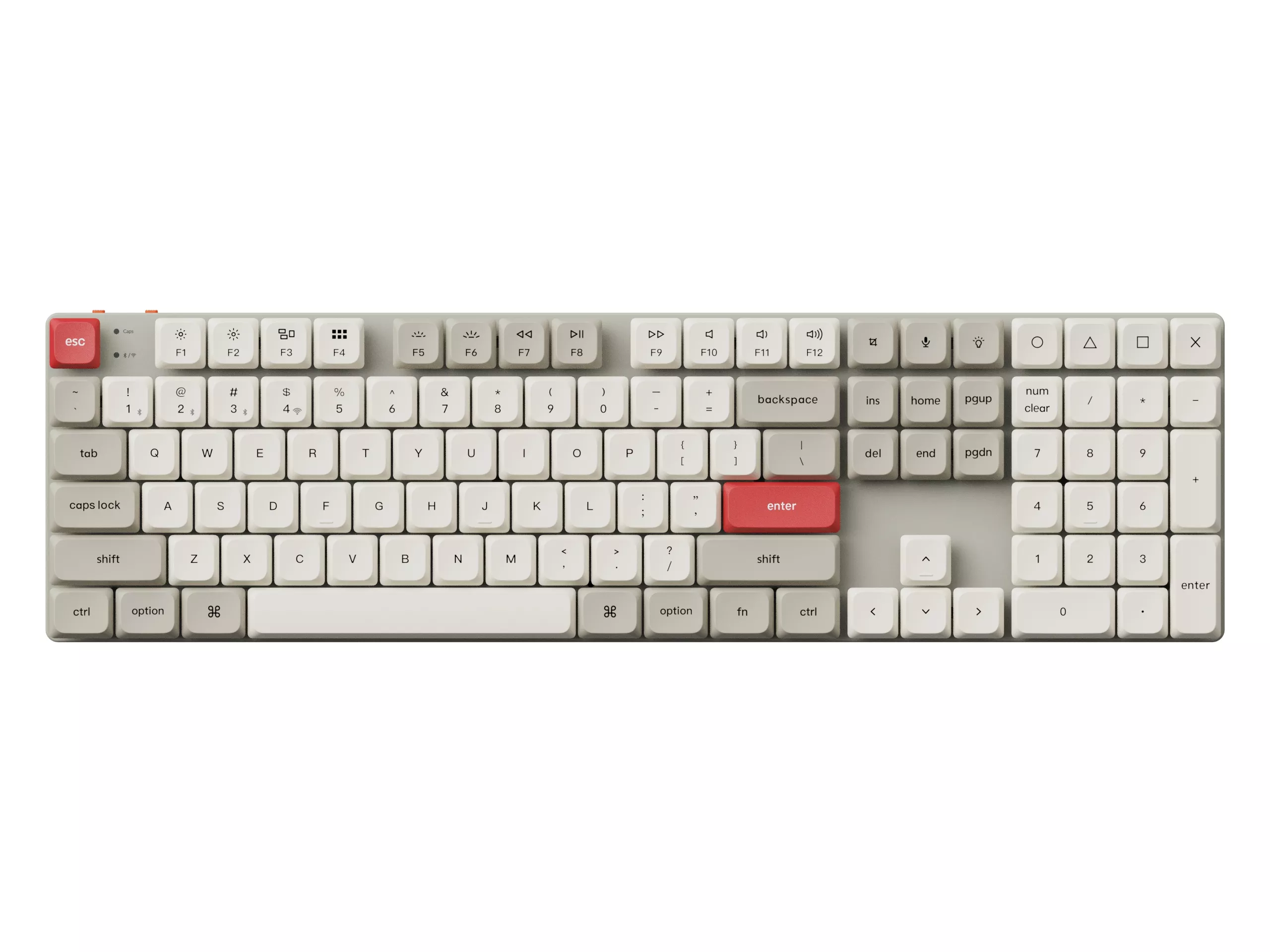 keychron K5 MAX 赤軸 ホワイトLED 英字配列 キークロン Keychron K5 Max Retroカラー QMKワイヤレス カスタム
