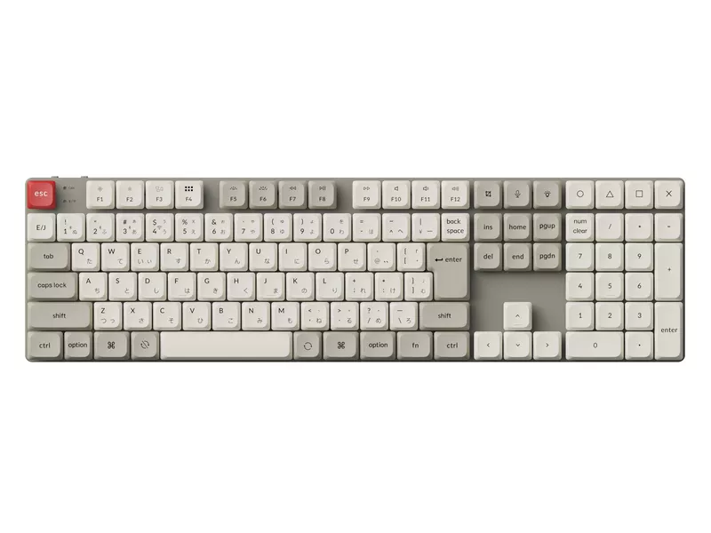 K5 Max QMK/VIA ワイヤレス カスタム・メカニカルキーボード - White LED - JIS配列(テンキー付 / フルサイズ)- レトロカラーの商品メイン画像