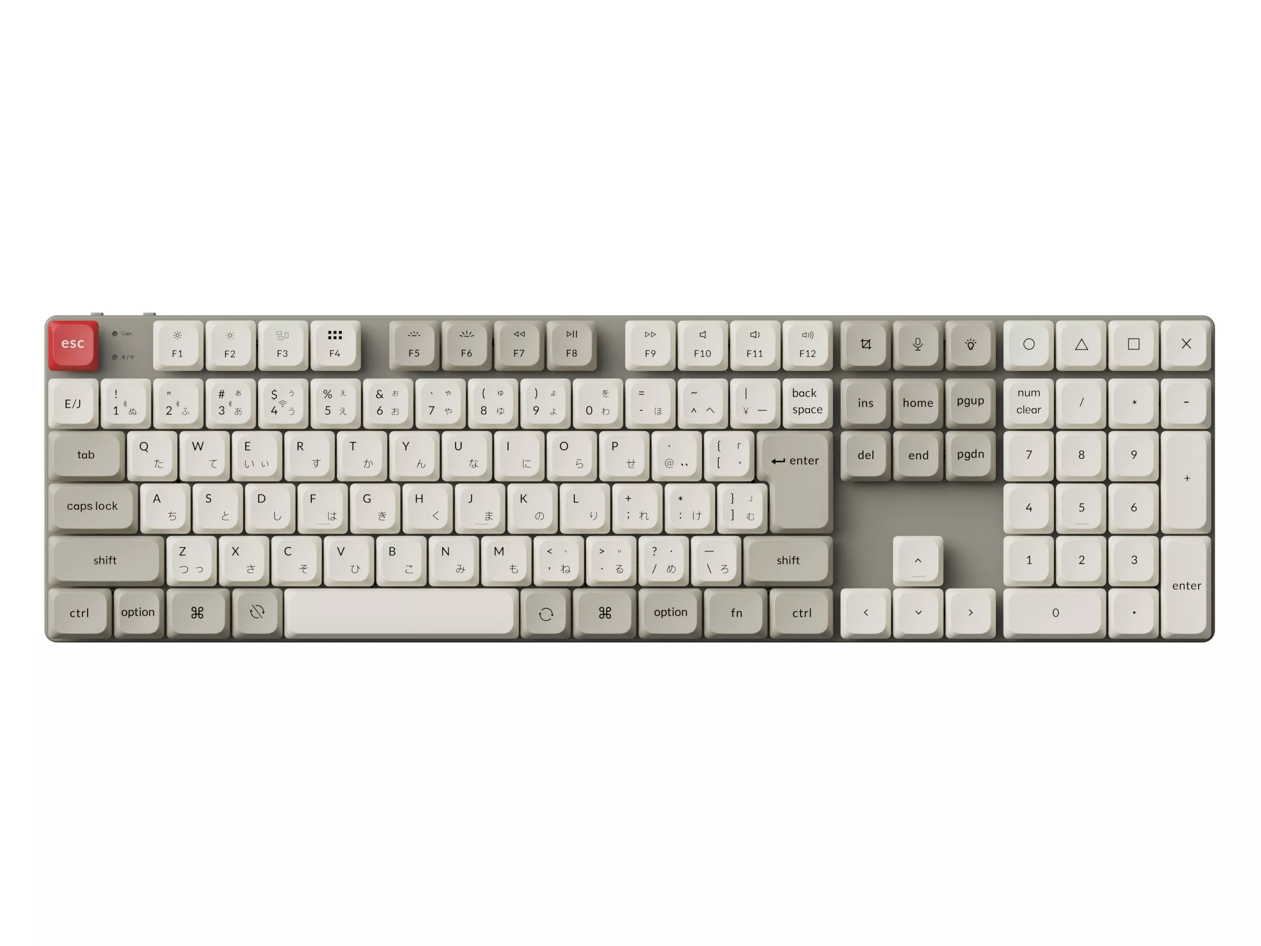 K5 Max QMK/VIA ワイヤレス カスタム・メカニカルキーボード - White LED - JIS配列(テンキー付 / フルサイズ)- レトロカラーの商品メイン画像