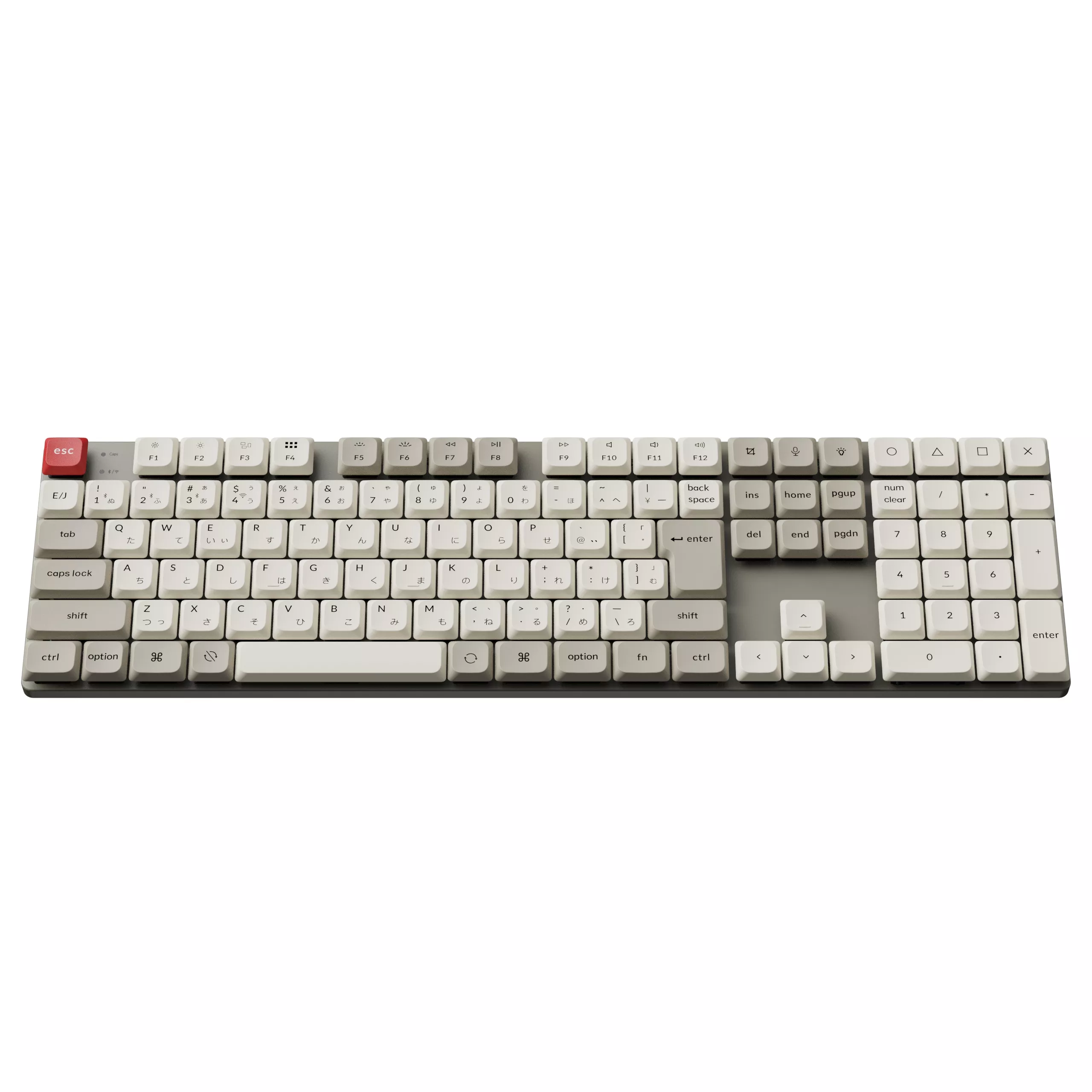 K5 Max QMK/VIA ワイヤレス カスタム・メカニカルキーボード - White LED - JIS配列(テンキー付 / フルサイズ)- レトロカラーのサムネイル(1)