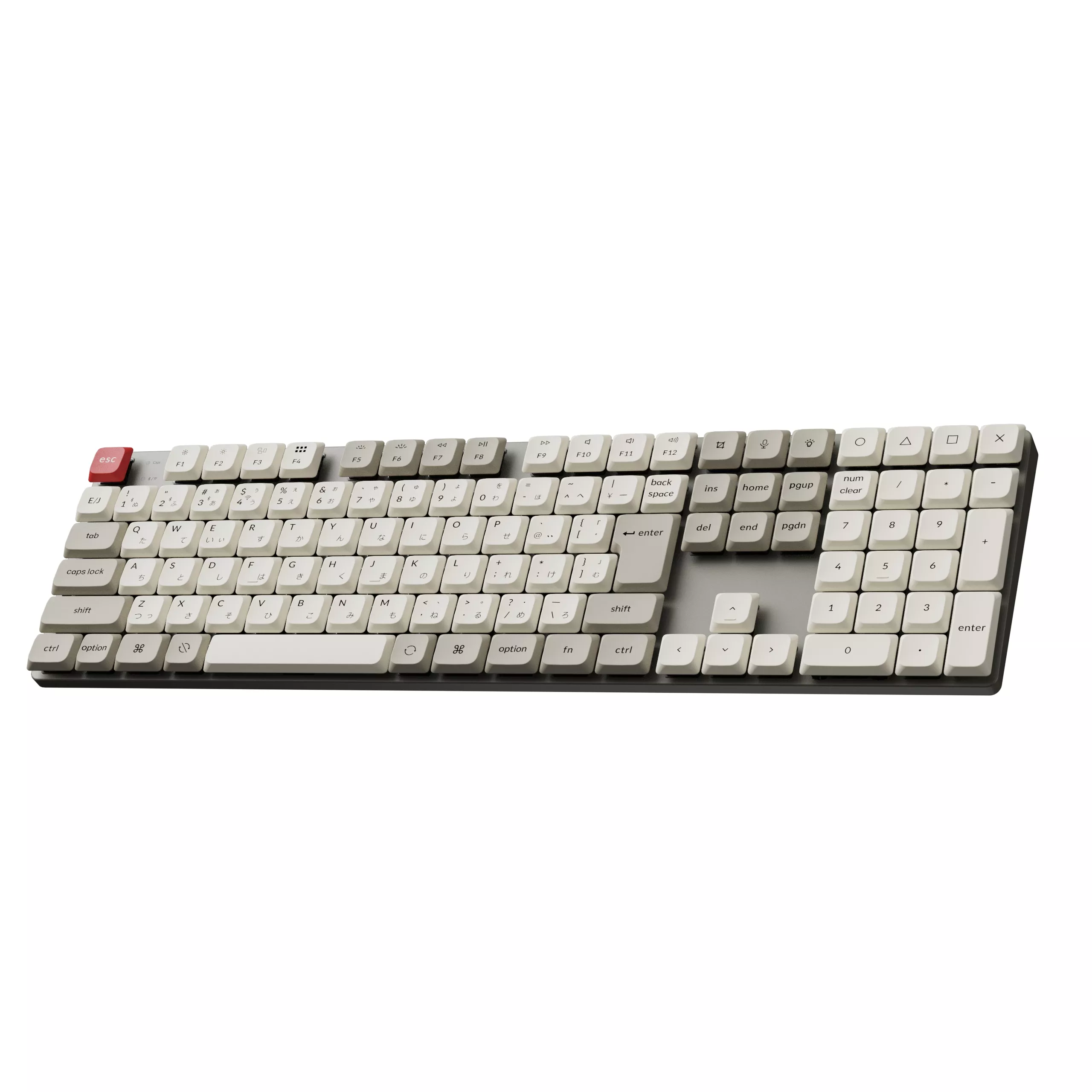 K5 Max QMK/VIA ワイヤレス カスタム・メカニカルキーボード - White LED - JIS配列(テンキー付 / フルサイズ)- レトロカラーのサムネイル(2)