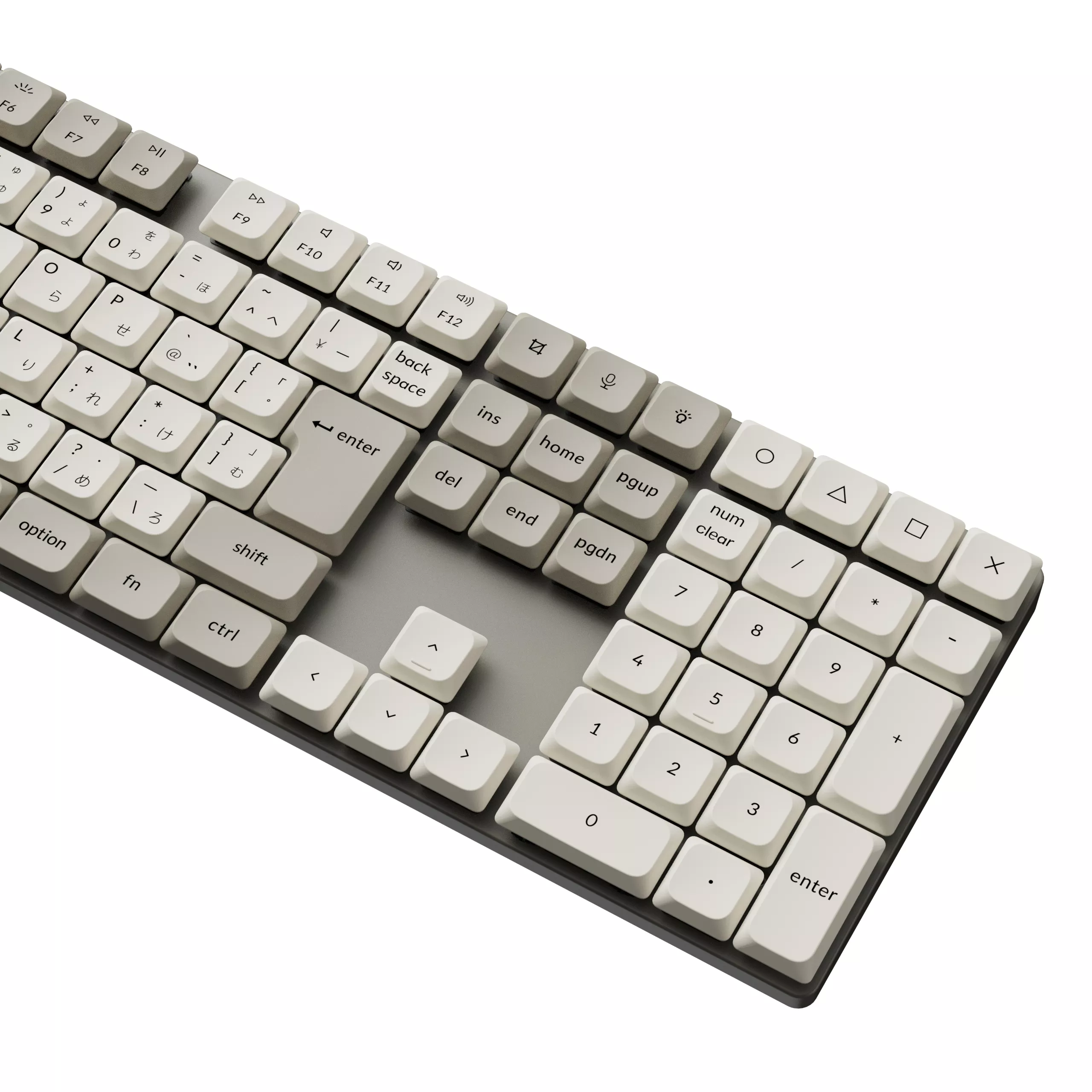 K5 Max QMK/VIA ワイヤレス カスタム・メカニカルキーボード - White LED - JIS配列(テンキー付 / フルサイズ)- レトロカラーのサムネイル(4)