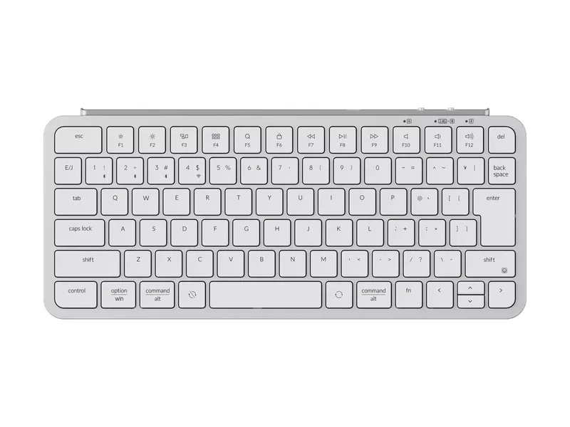 Keychron B1 Pro ウルトラスリム ワイヤレスキーボード - JIS配列(テンキーレス) / シザースイッチ(本体カラー:シルバー / かな印字なし)の商品メイン画像
