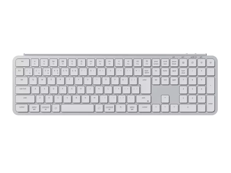 Keychron B6 Pro ウルトラスリム ワイヤレスキーボード - JIS配列(テンキー付 / 100%フルサイズ) / シザースイッチ(本体カラー:シルバー / かな印字なし)の商品メイン画像