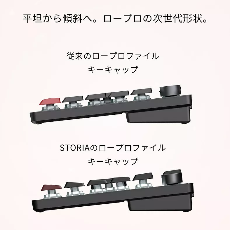 I-CHAIN JAPAN STORIA Gaming Low-Profile Keyboard Comet 75 Black