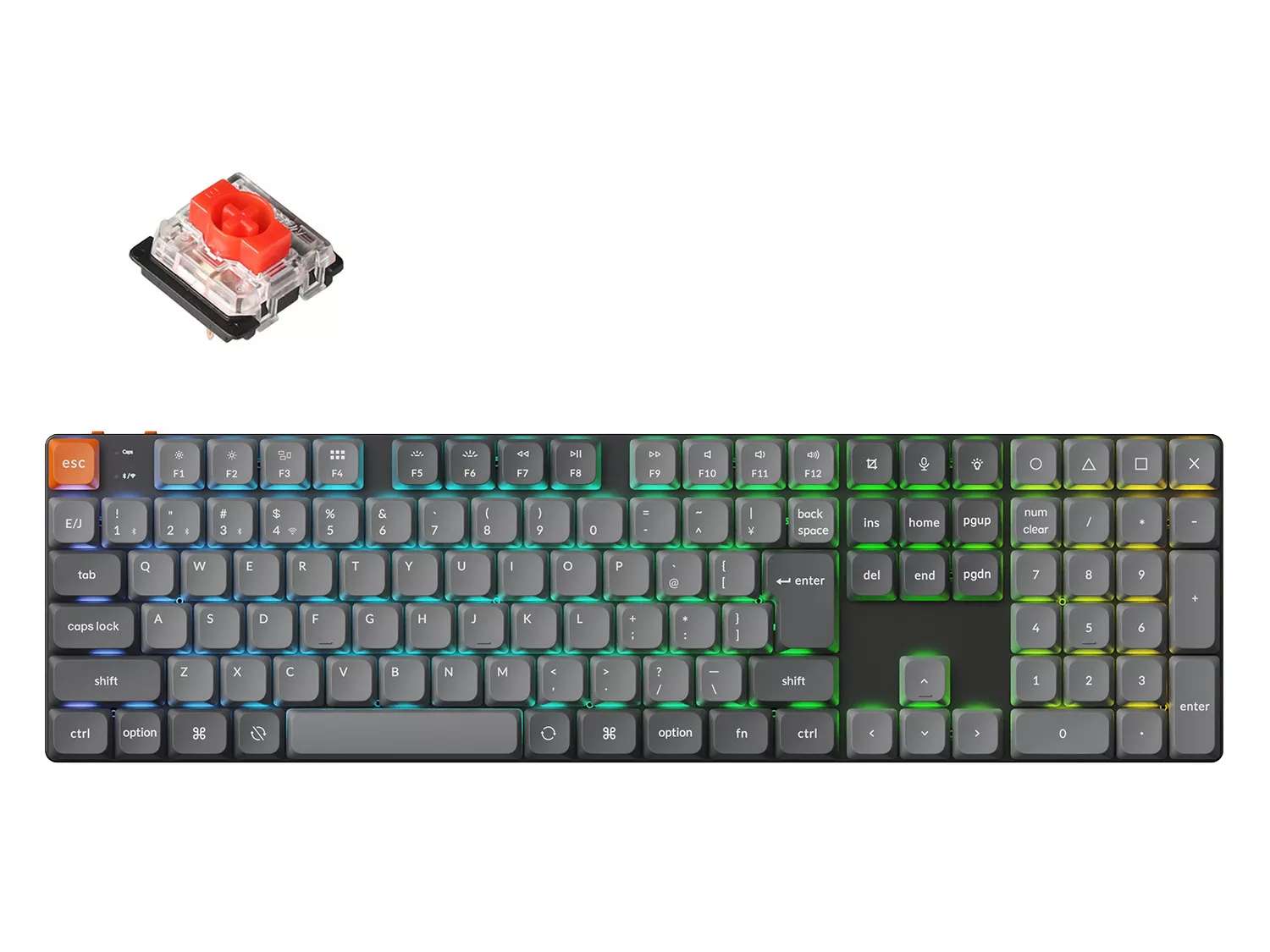 【美品】Keychron K5 Max QMK/VIA 赤軸 RGB 日本語配列 Keychron K5 Max QMK/VIA ワイヤレス カスタム・メカニカルキーボード