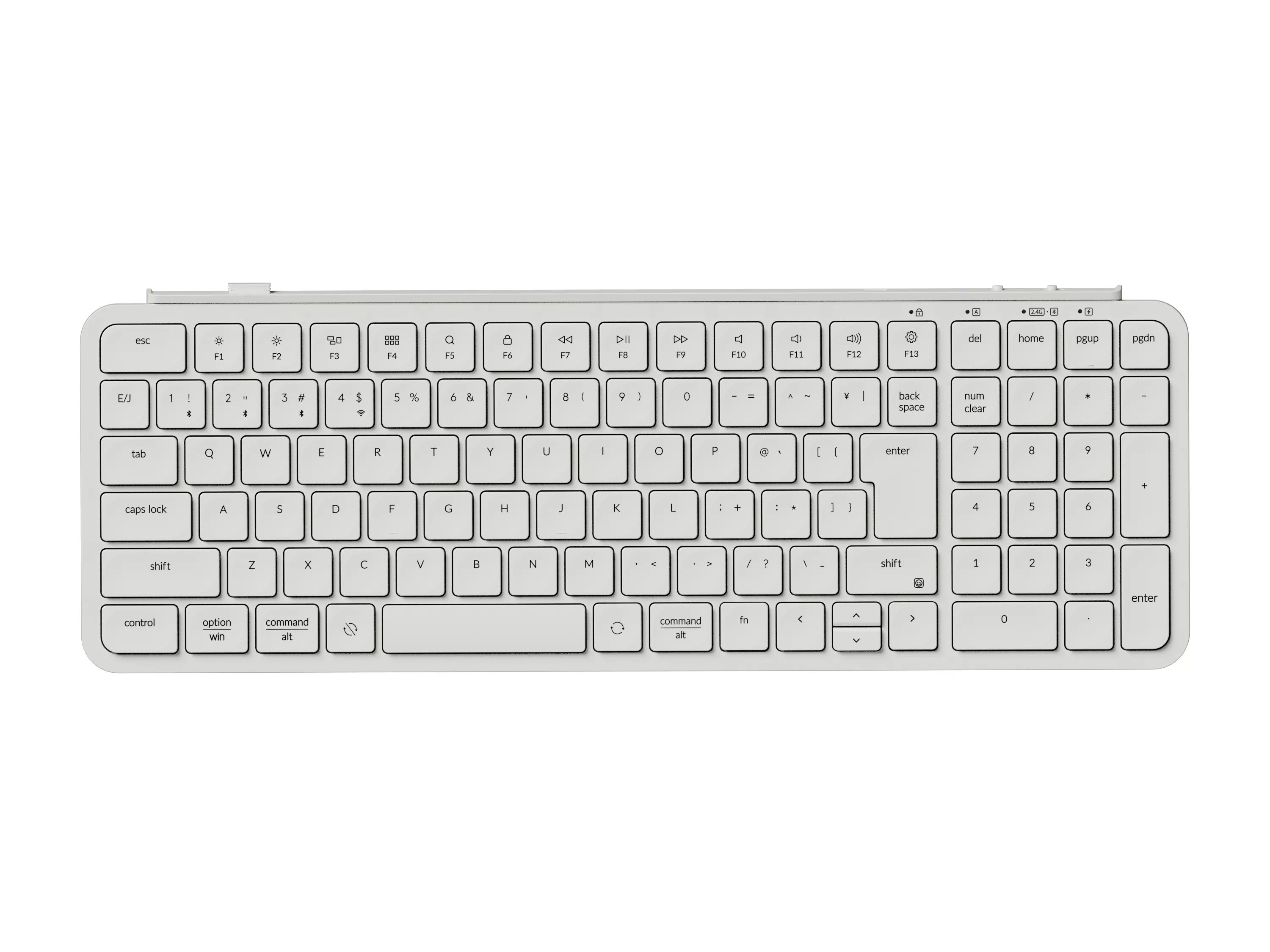 ホワイト 日本語配列 スリムキーボード 本体 Keychron Keychron B2 Pro ウルトラスリム ワイヤレスキーボード - JIS