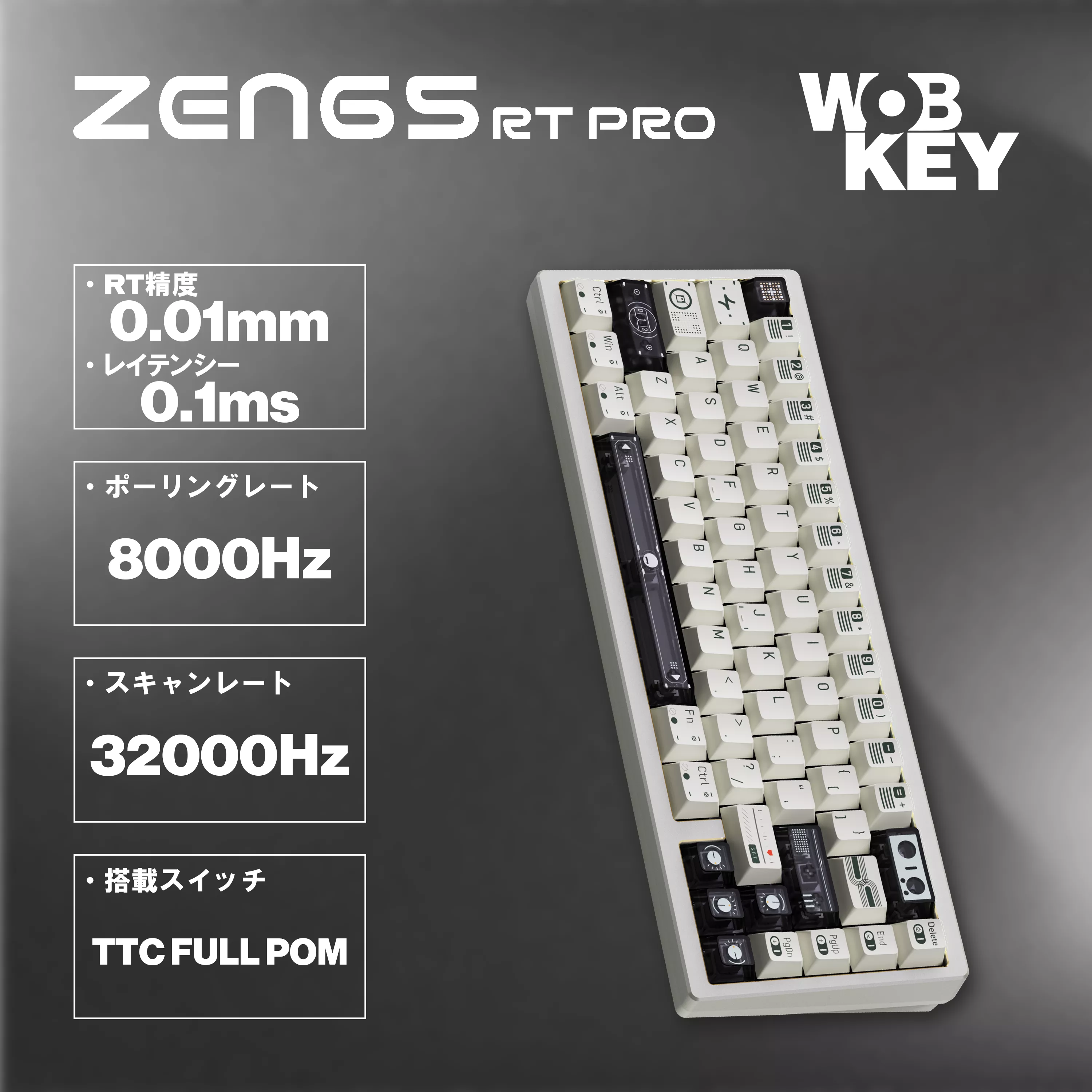 WOBKEY ZEN 65 RT Pro White ZEN 65 RT - 製品詳細 | パソコンSHOP