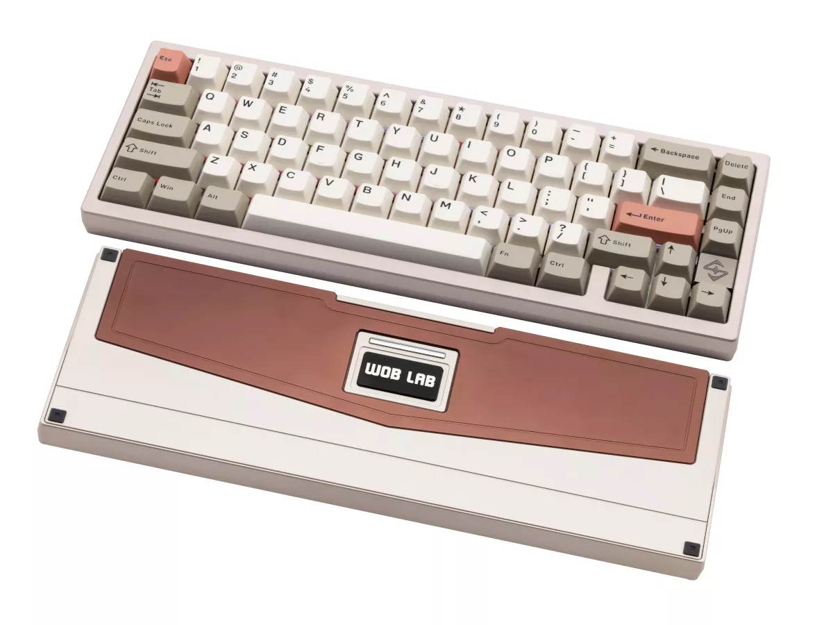 【WOBKEY社 未発售新品】ZEN65 pro シルバー WOBKEY Zen 65 Quick Release Tri-Mode Mechanical Keyboard