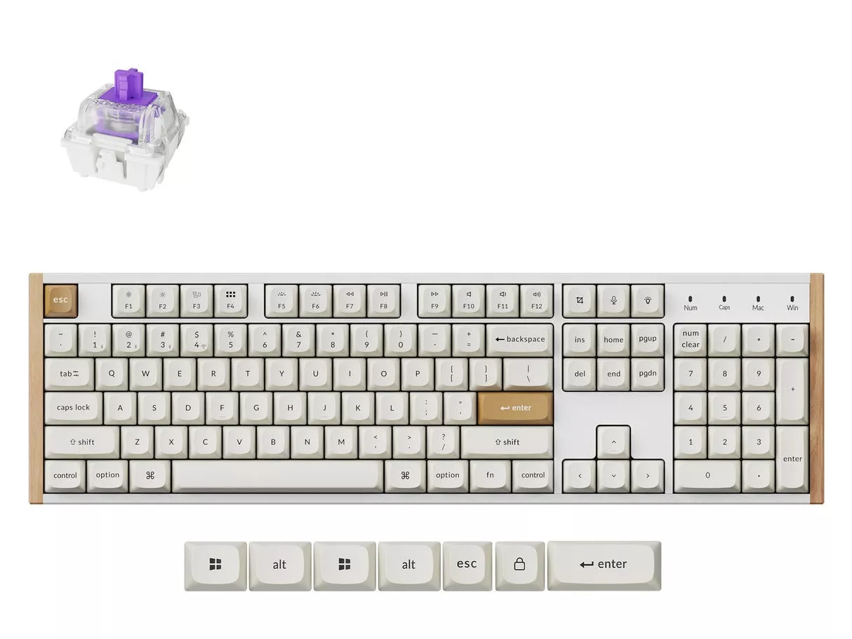 Keychron K10 HE 無線磁気スイッチカスタムキーボード　ホワイト Keychron K10 HE スペシャルエディション QMK ワイヤレス カスタム