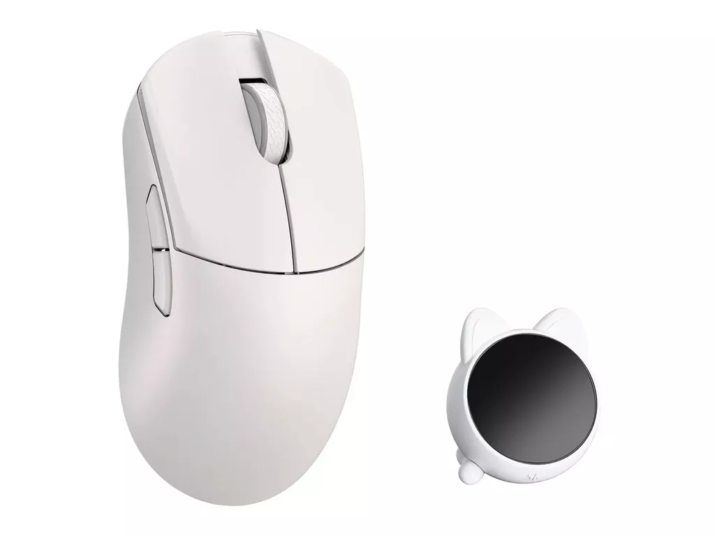 液晶搭載のネコ型ドングルを備えたマグネシウム合金製ゲーミングマウス