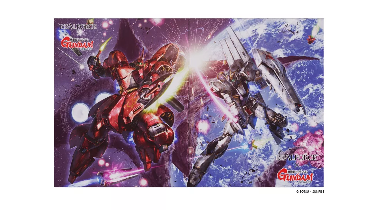東プレ Realforce × 機動戦士ガンダム 逆襲のシャア GX1 Plus Keyboard