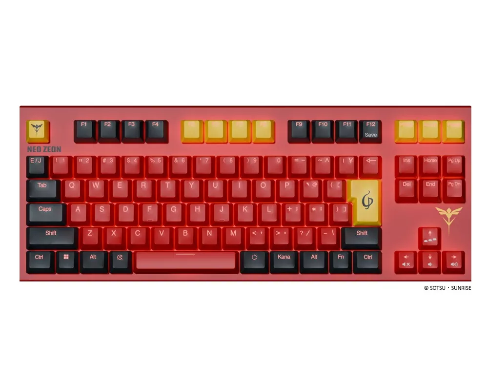 東プレ Realforce × 機動戦士ガンダム 逆襲のシャア GX1 Plus Keyboard