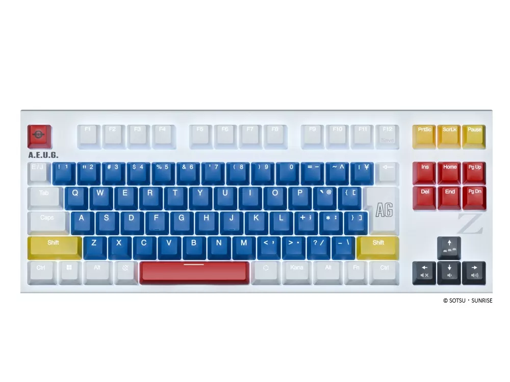 東プレ Realforce × 機動戦士Zガンダム GX1 Plus Keyboard Zガンダム