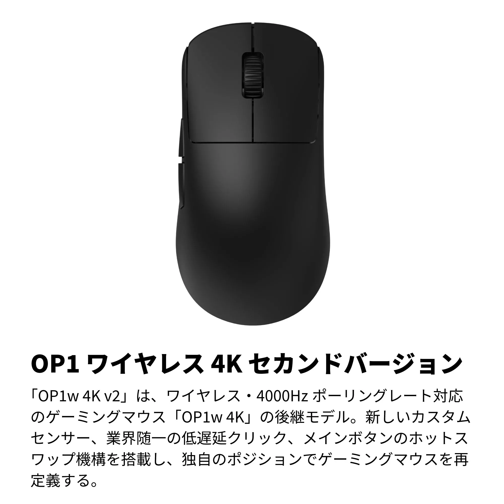 ENDGAME GEAR OP1w 4K V2 Gaming Mouse BLACK OP1w 4K - 製品詳細