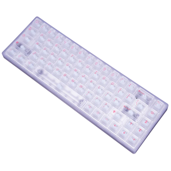 Everglide AE68 Pro White Transparent ラピッドトリガーキーボード