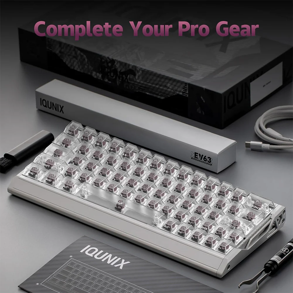 iQunix iQunix EV63 Magnetic Switch Gaming HE Keyboard Silver Blade