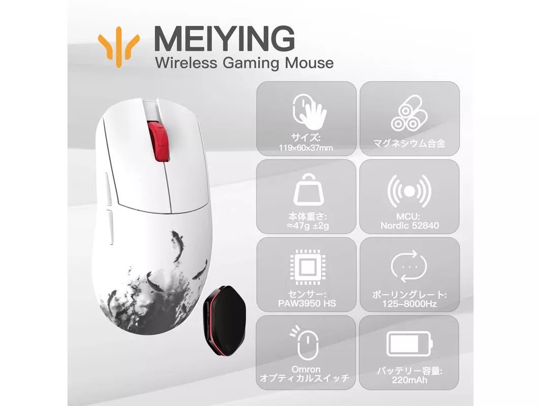 WLMOUSE 鎂影 - Meiying - WBlack Meiying - 製品詳細 | パソコンSHOP