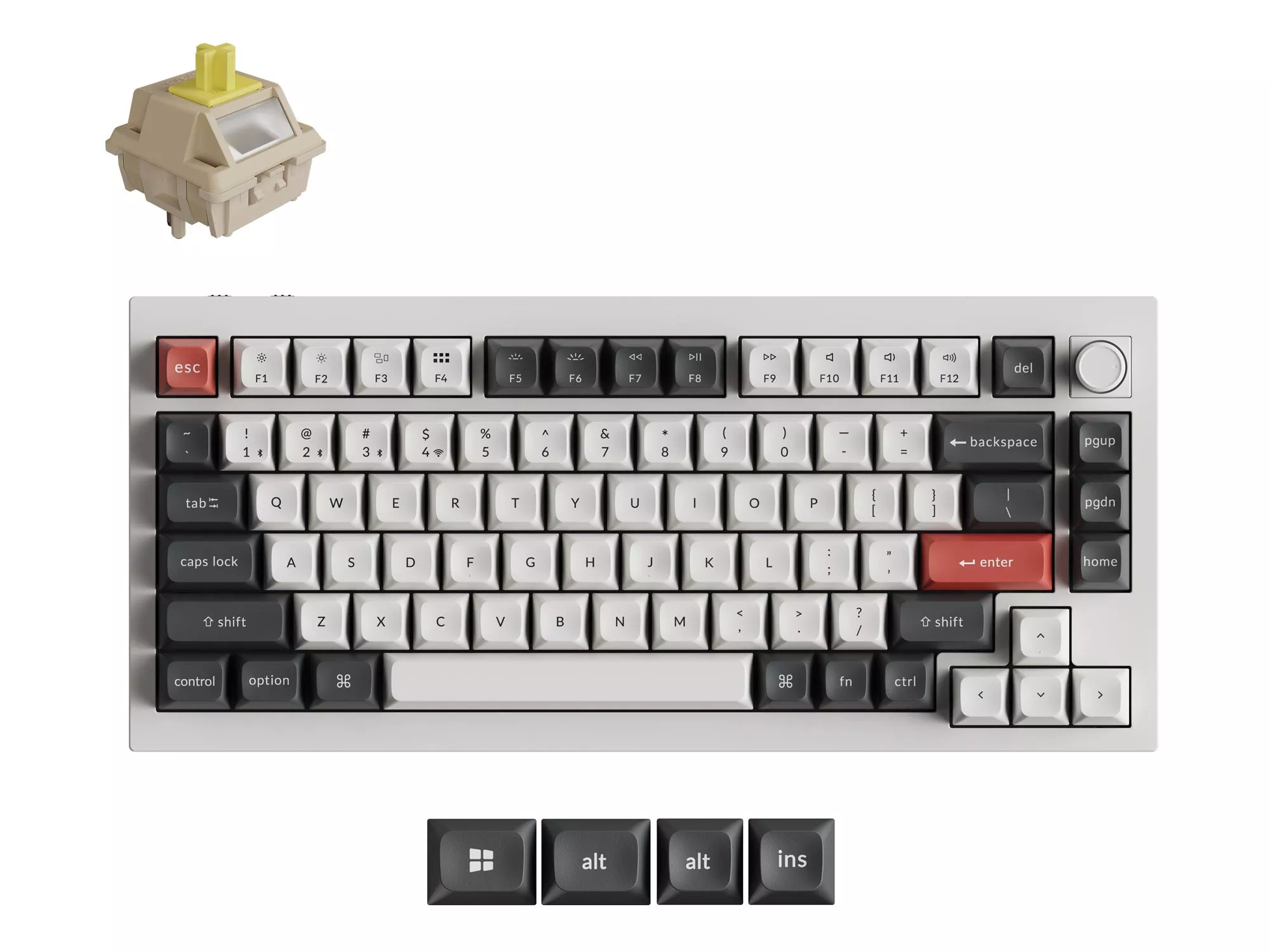 Keychron Q1 キーボード US配列 赤軸 Keychron Keychron Q1 Ultra 8K ワイヤレスカスタムメカニカル
