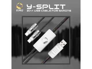 KIBU Y-SPLIT 2in1 USB CABLE -For Gaming- Pearl White - 製品詳細