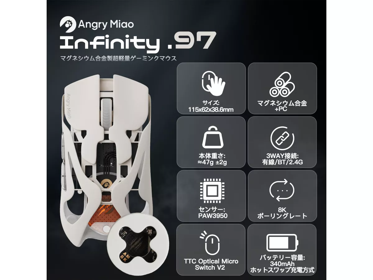 Angry Miao Angry Miao INFINITY.97 Cloud White Infinity - 製品詳細