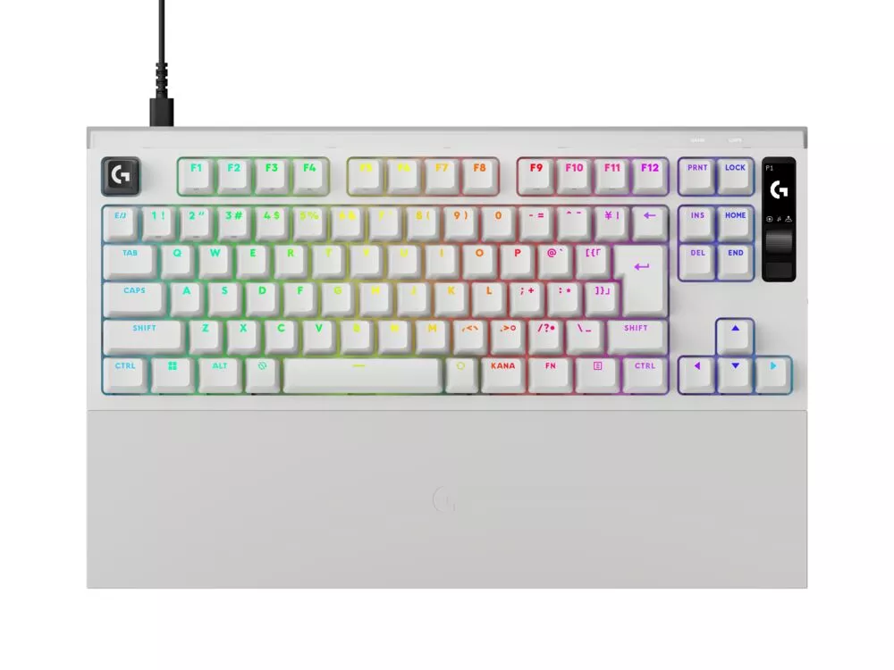 Logicool PRO X2 RAPID ホワイト PRO OLED 搭載 8K 有線 TKL アナログ