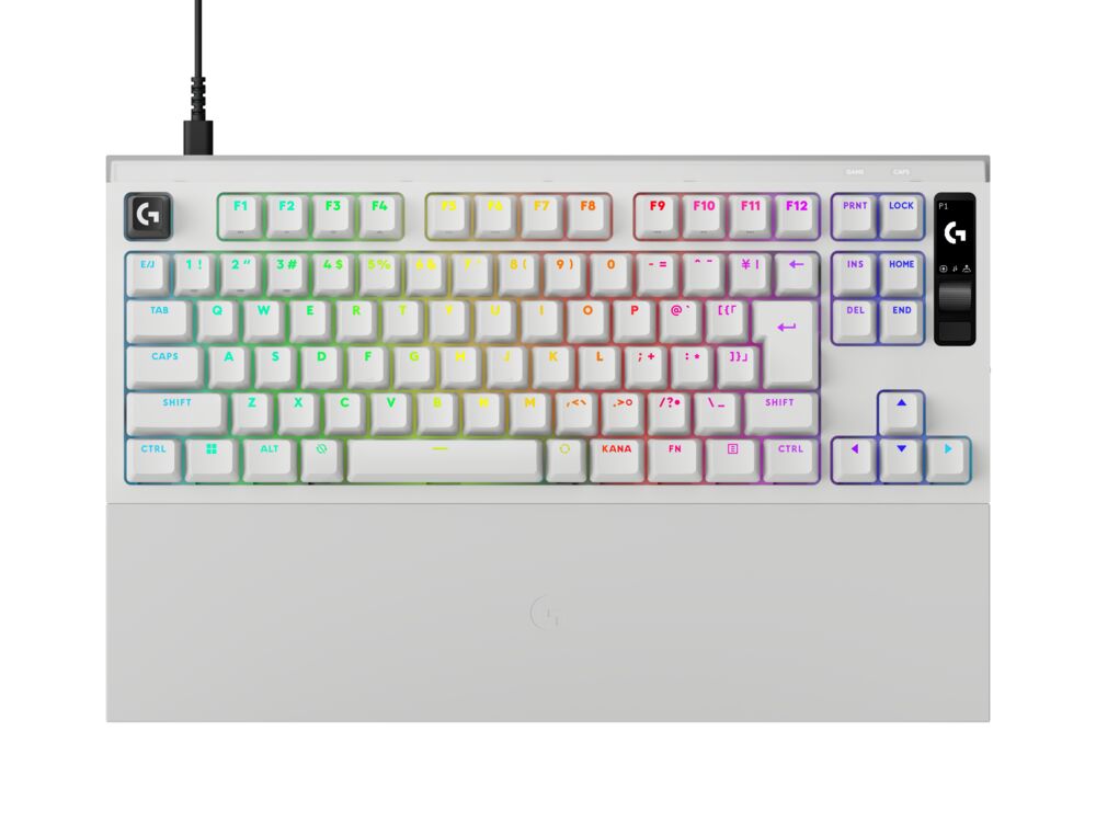Logicool PRO X2 RAPID ホワイト PRO OLED 搭載 8K 有線 TKL アナログ