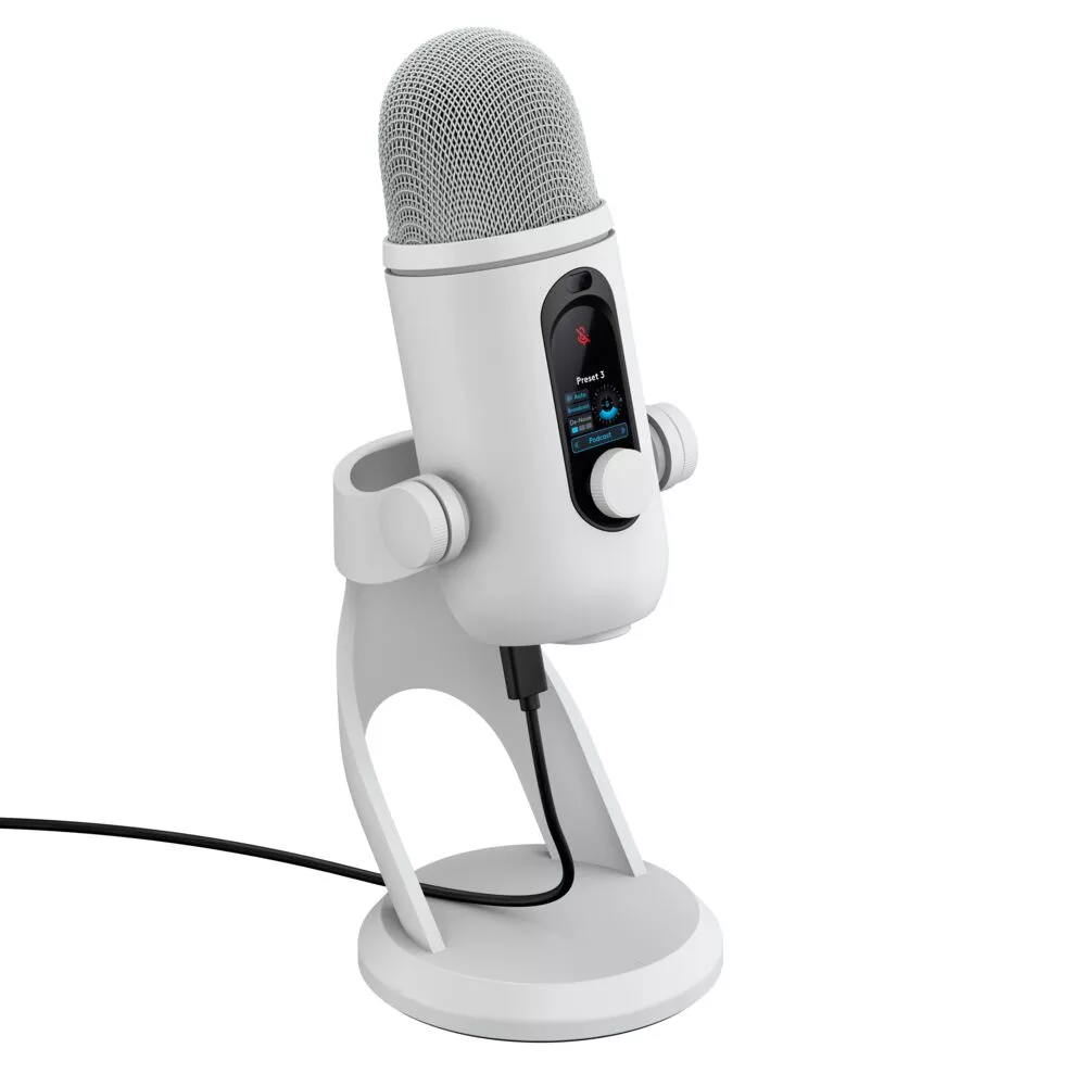 Logicool YETI 2 ホワイト YETI Blue VO!CE 搭載のマルチパターン USB