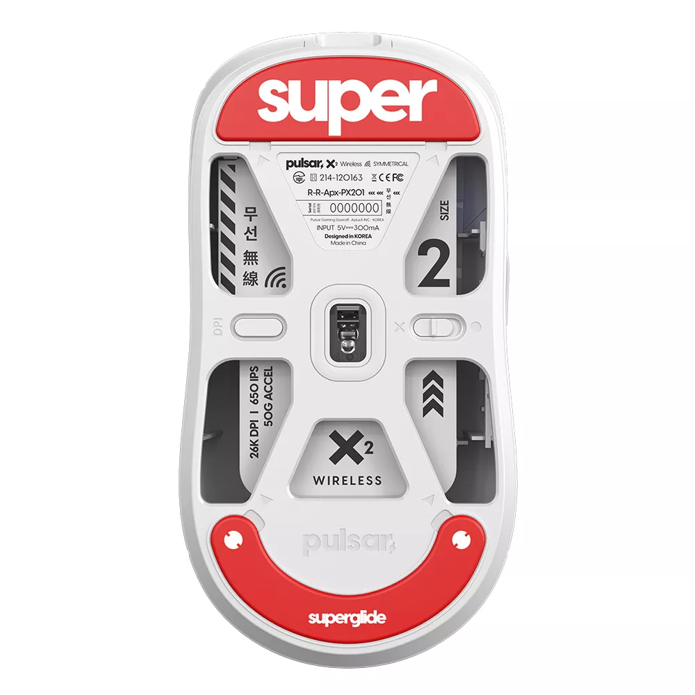 【色: レッド】Superglide2 マウスソール for Pulsar Xl