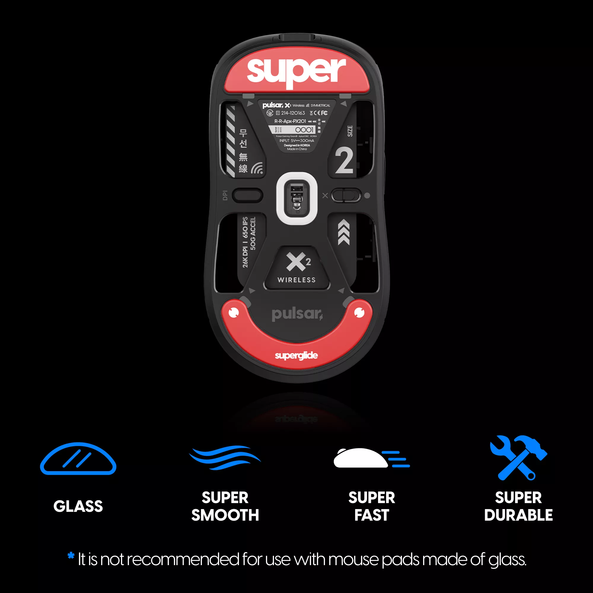 Pulsar Superglide 2 for X2 Wireless [Red] Superglide - 製品