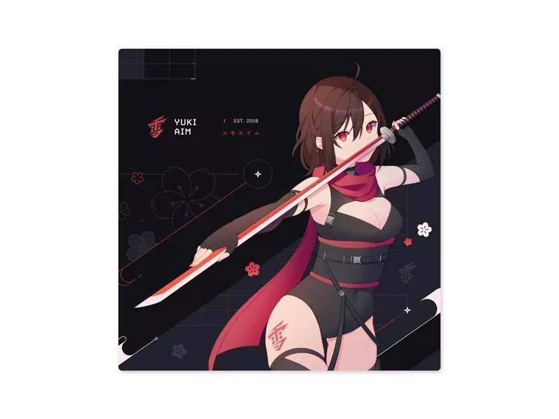 Yuki Aim Yuki Pad 2023 Katana Black Large Drop 1 Yuki Pad 2023