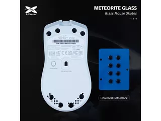 X-raypad Meteorite Glass Mouse Skates Universal DIY Dots Black 8個入りのサムネイル(3)
