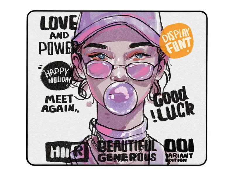 Owepowe WGR series Gaming Mousepad Rapper Girlの商品メイン画像