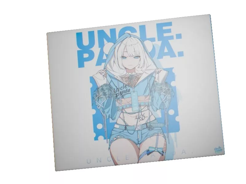Uncle Panda ガラスマウスパッド ブルー SPの商品メイン画像
