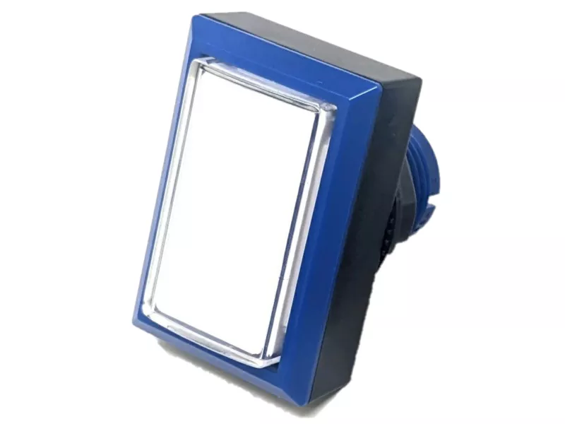 三和電子 【エラストマー静音】照光式押ボタン薄型Φ45長方形 ホワイト