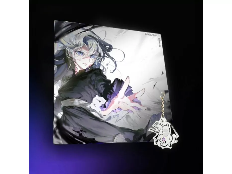 ガラスマウスパッド。 フレーム付きキャラクターアート 1281 KIBU Gearより、人気イラストレーター描きおろしイラストのガラス